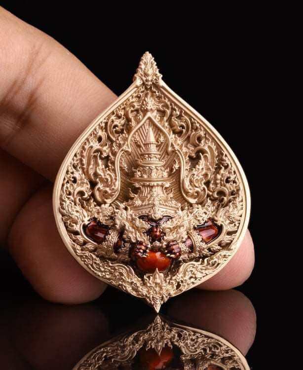 Rahu medallion for fortune and protection featuring intricate Thai craftsmanship and symbolic designs