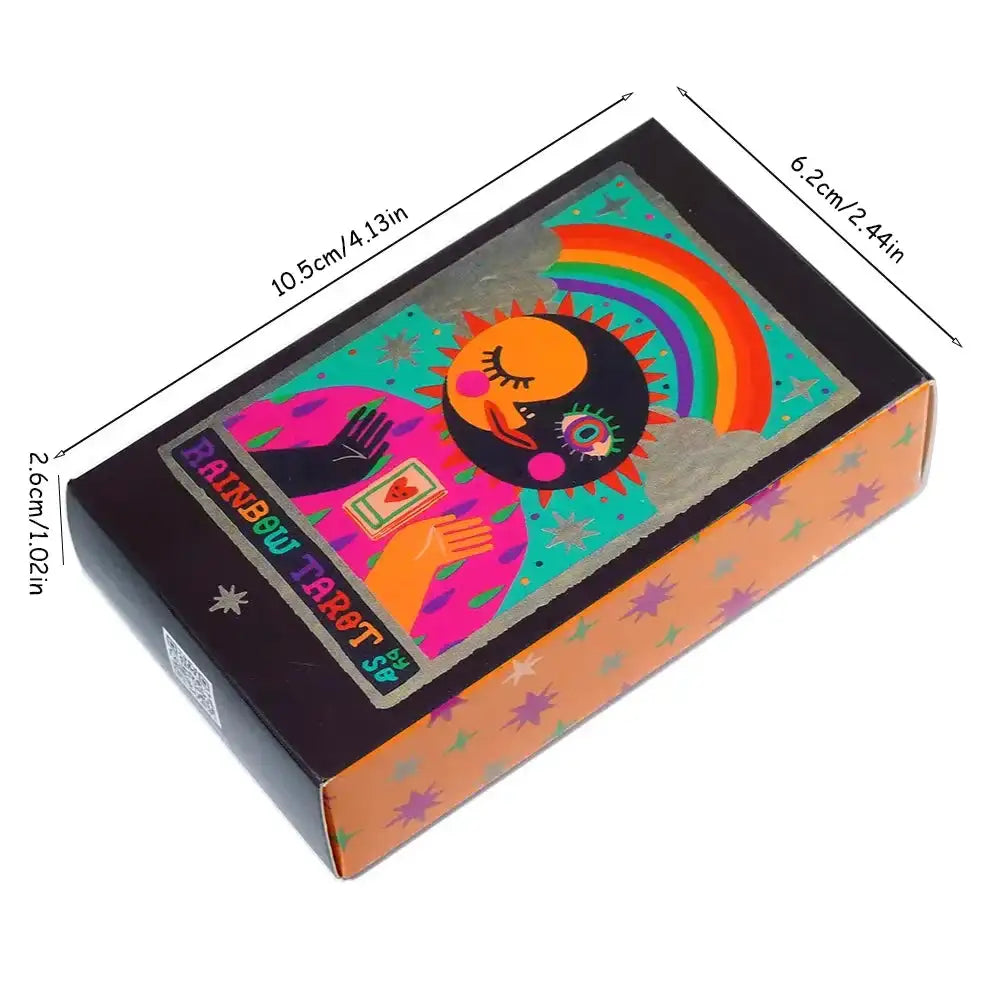 Rainbow Tarot Deck – 78 Cards | Vibrant Party Tarot Cards Game for Beginners | Spiritual Guide for Love and Life | Standard Tarot Size