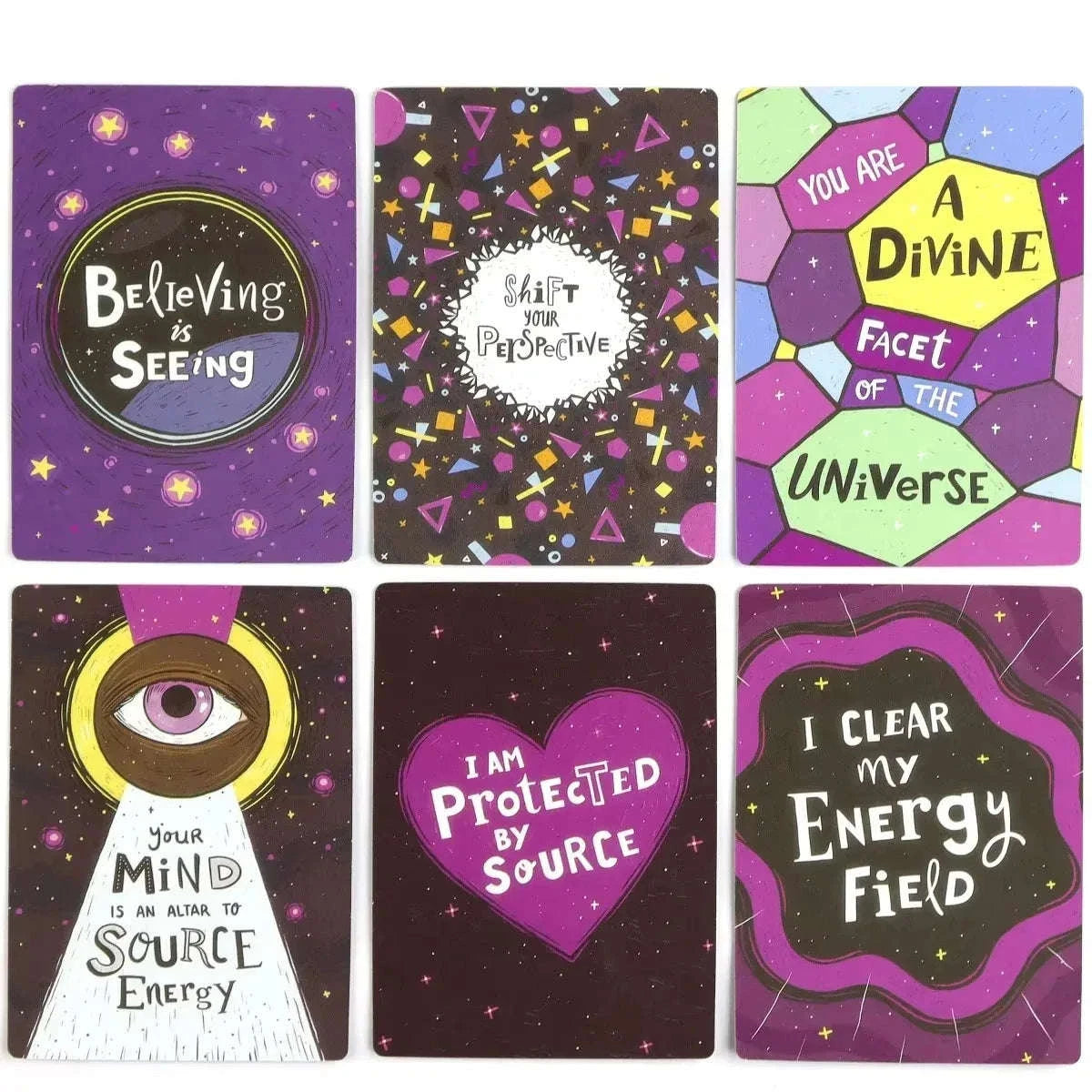 🌟 Raise Your Vibration Oracle Cards – 48 Cards Family-Friendly Board Game Positive Energy, Mindfulness & Inspiration Portable 10.3 x 6 cm Deck