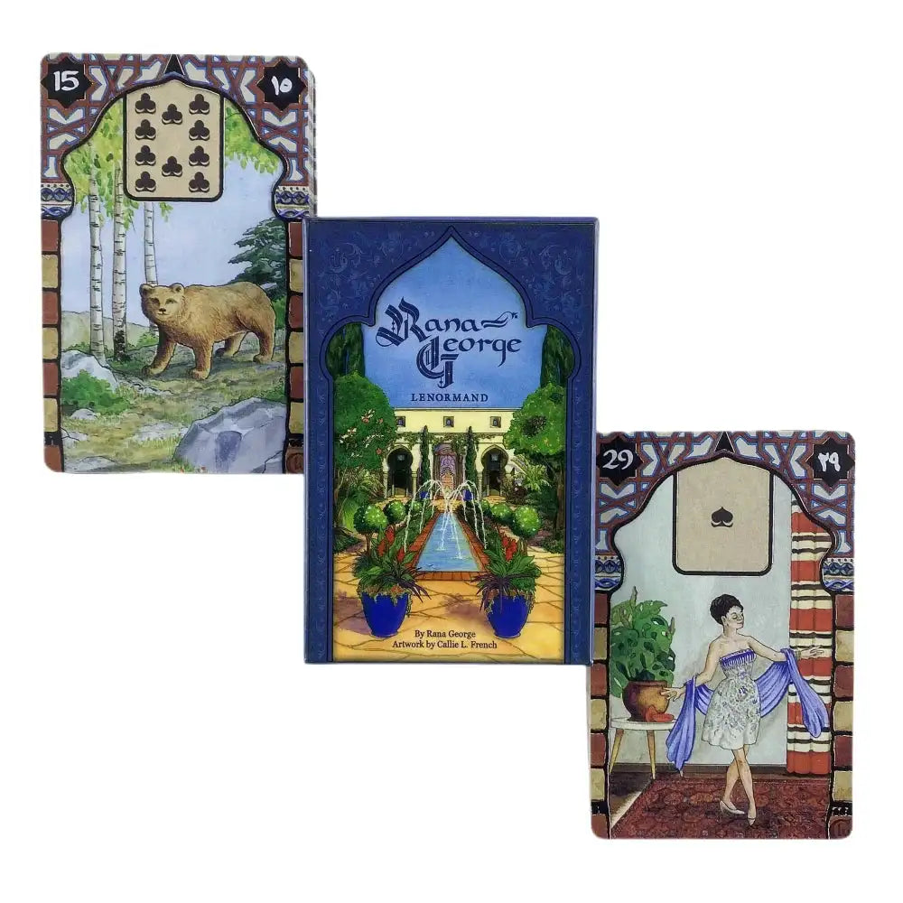 🌿Rana George Lenormand – Exquisite 42-Card Oracle Deck Inspired by Lebanese Folklore, Featuring Deluxe Gold Foil and Pearlized Cards