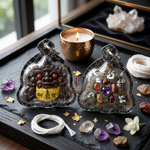 ✨ Rare Phra Rahu "Chuchata" Coconut Shell Carving | Hand-Crafted by Master Pu Khem Thong (Phetchabun) 2011 Edition