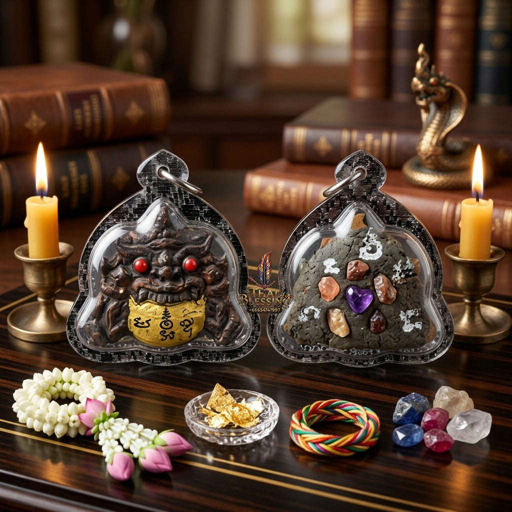 ✨ Rare Phra Rahu "Chuchata" Coconut Shell Carving | Hand-Crafted by Master Pu Khem Thong (Phetchabun) 2011 Edition Thai Blessing Co By RURUECHA