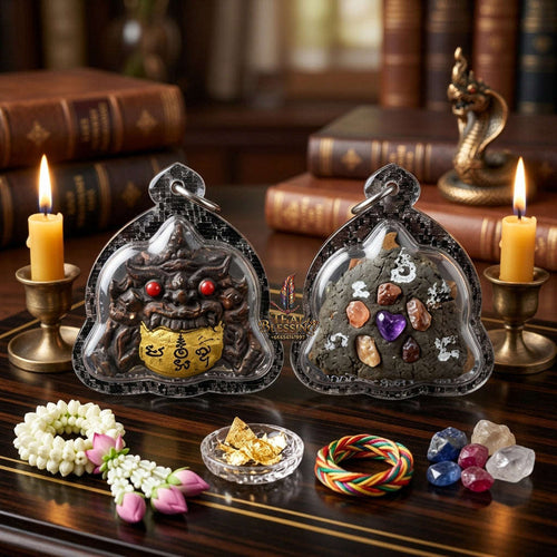 ✨ Rare Phra Rahu "Chuchata" Coconut Shell Carving | Hand-Crafted by Master Pu Khem Thong (Phetchabun) 2011 Edition