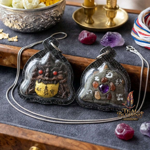 ✨ Rare Phra Rahu "Chuchata" Coconut Shell Carving | Hand-Crafted by Master Pu Khem Thong (Phetchabun) 2011 Edition Thai Blessing Co By RURUECHA