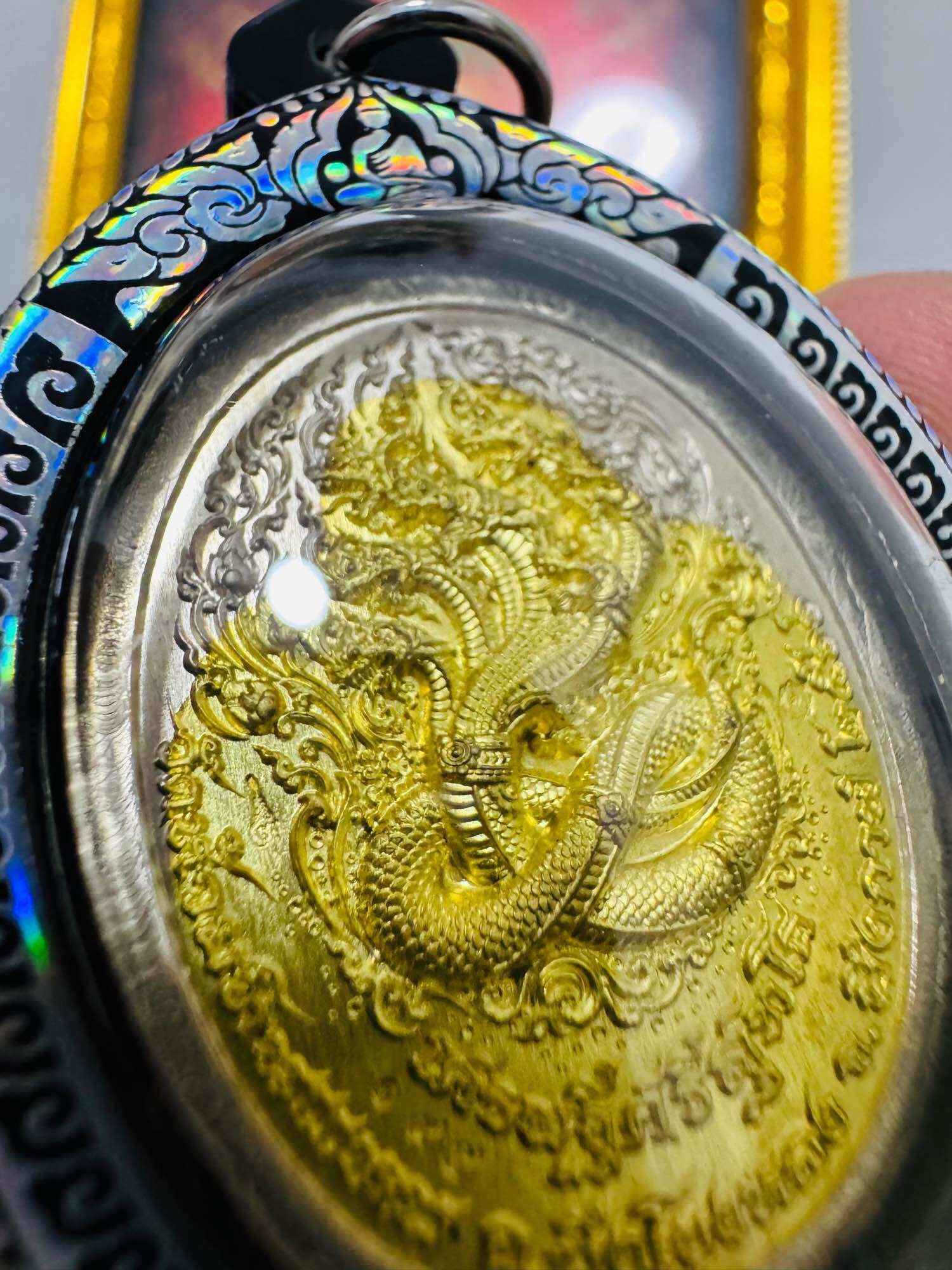 Rare Phu Sri Suthoth Coin - Wat Huai Hin Haep Setthi Sri Suthoth Edition 2023, Limited to 241 Pieces with Inner Sacred Gold Inlay