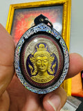 Rare Phu Sri Suthoth Coin from Wat Huai Hin Haep – Limited Edition 2023 in Alpaca Alloy with Gold-Faced Purple Enamel Default Title