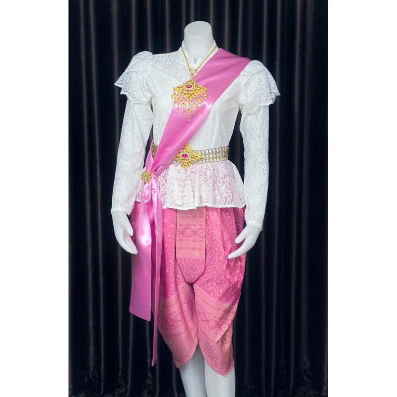 Rattanakosin Heritage Costume for Women One-Sake.com Shirt chest not exceeding 46" Shirt chest not exceeding 36" Jong Kraben Waist please inform Shirt chest not exceeding 36"-Jong Kraben Waist please inform-Shirt chest not exceeding 46"-Jong Kraben + shoulder cloth-
