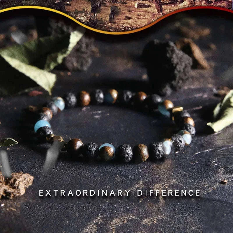 ✨ Real Natural Red Tiger Eye Stone Bead Bracelet – Handmade Zircon Accent Jewelry for Men & Women, Perfect Gift for Girlfriend – Wholesale Quality 32 8 mm Beads