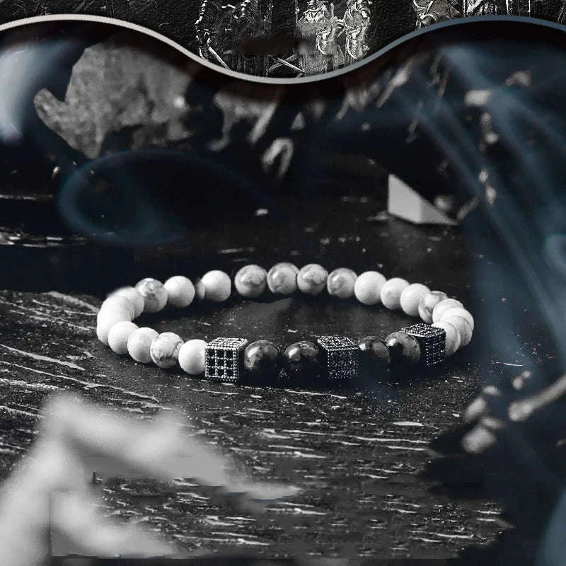 ✨ Real Natural Red Tiger Eye Stone Bead Bracelet – Handmade Zircon Accent Jewelry for Men & Women, Perfect Gift for Girlfriend – Wholesale Quality 8 mm Beads