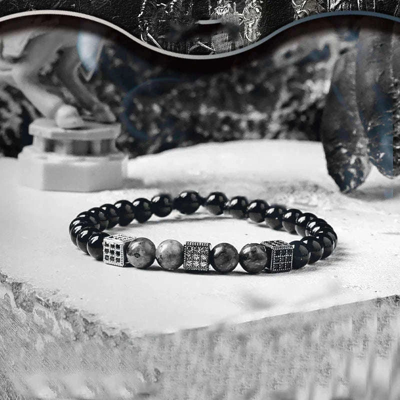 ✨ Real Natural Red Tiger Eye Stone Bead Bracelet – Handmade Zircon Accent Jewelry for Men & Women, Perfect Gift for Girlfriend – Wholesale Quality