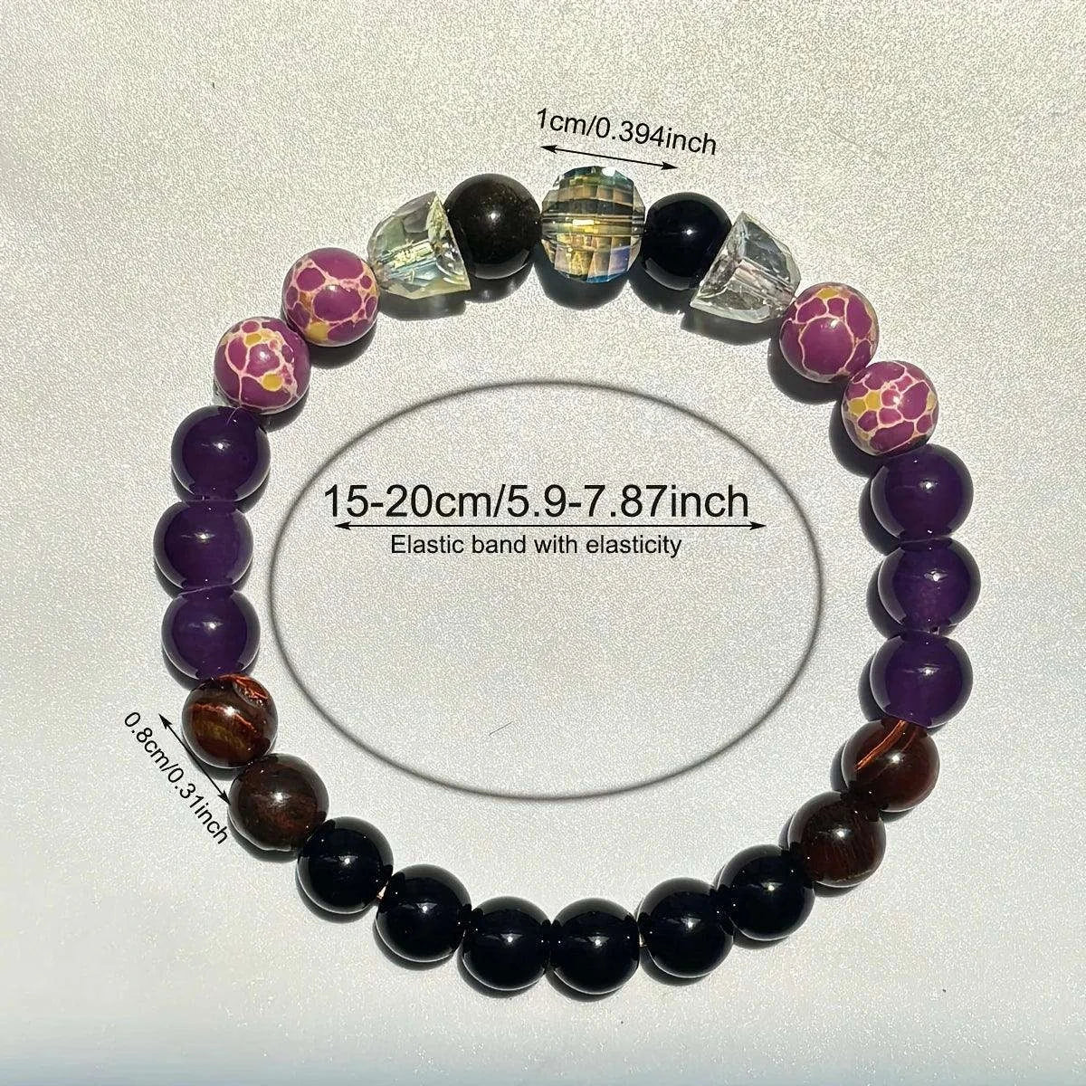 🔥 Red Tiger Eye & Imperial Jasper Bracelet: Homeopathic Energy Balancing for Strength & Stress Relief