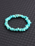 ✨ Reiki-Infused Labradorite Stone Beaded Bracelet – Enhances Intuition, Protection & Spiritual Awakening – Genuine Crushed Irregular Bead Jewelry 5Turquoise