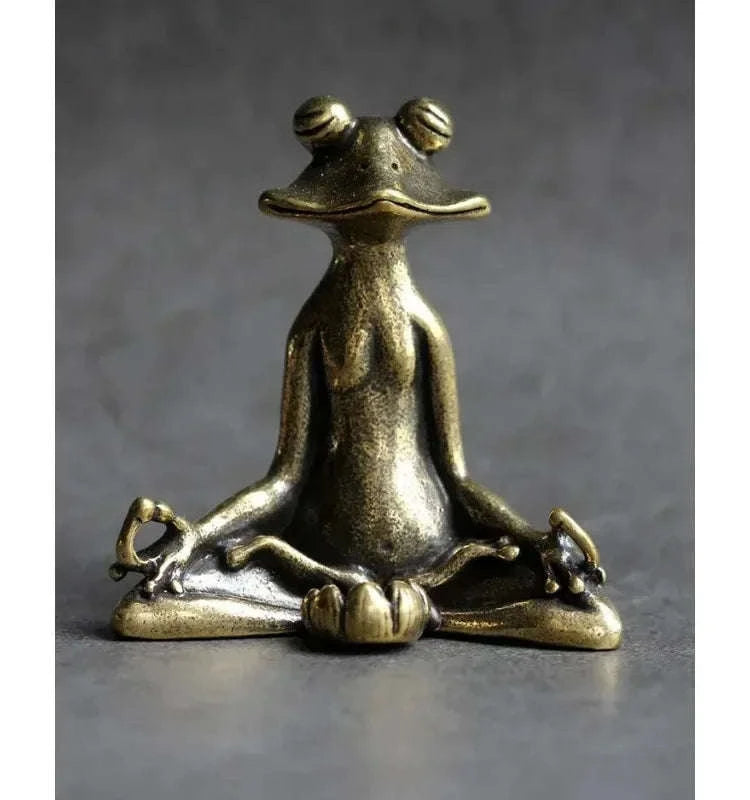 🐸 Retro Copperware Zen Frog Incense Holder – Solid Pure Copper Tea Pet & Aromatherapy Ornament | Handmade Meditation Décor | Free Shipping