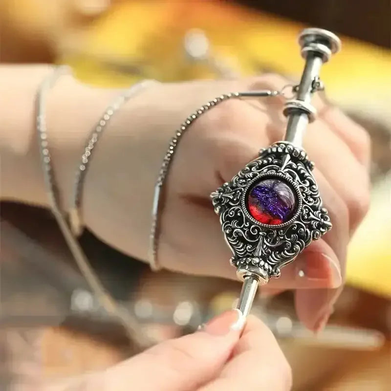 ✨ Retro Seven Angels Magic Circle Solomon's Seal Necklace Pendant – Personalized Lucky Amulet Men’s Punk Spiritual Jewelry AL18694-Sliver