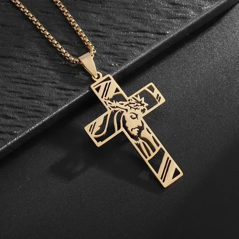 ✨ Retro Seven Angels Magic Circle Solomon's Seal Necklace Pendant – Personalized Lucky Amulet Men’s Punk Spiritual Jewelry AL21371-Gold