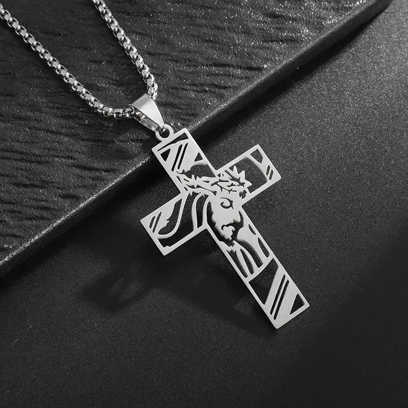 ✨ Retro Seven Angels Magic Circle Solomon's Seal Necklace Pendant – Personalized Lucky Amulet Men’s Punk Spiritual Jewelry AL21371-Silver