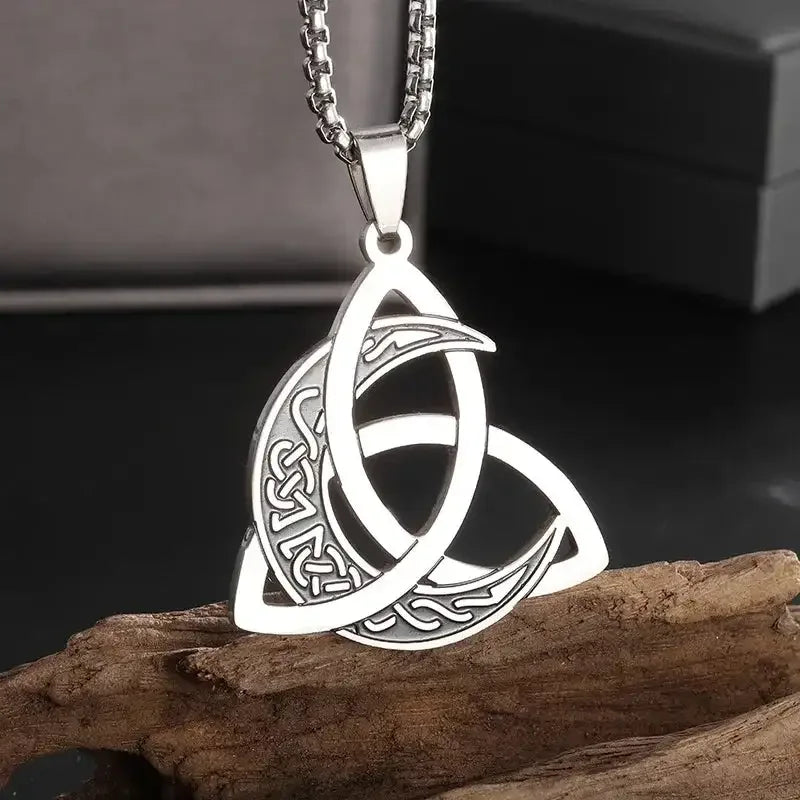 ✨ Retro Seven Angels Magic Circle Solomon's Seal Necklace Pendant – Personalized Lucky Amulet Men’s Punk Spiritual Jewelry AL20247-Silver