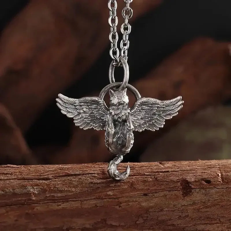 ✨ Retro Seven Angels Magic Circle Solomon's Seal Necklace Pendant – Personalized Lucky Amulet Men’s Punk Spiritual Jewelry AL20653-Silver