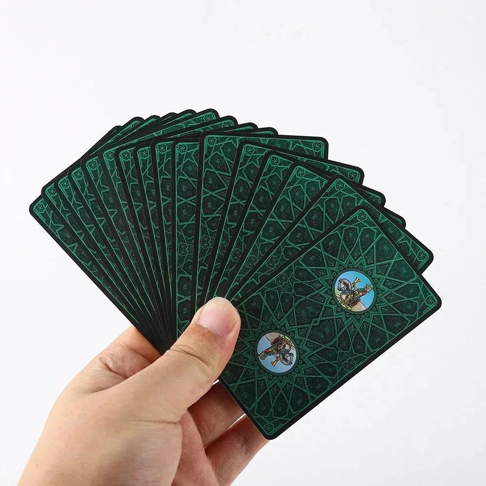 Metal Box Gilded Edition Back Rider Tarot Cards - Thai Blessing Co Tarot Deck with Guidebook | Classic Divination & Spiritual Board Game for Parties & Personal Use