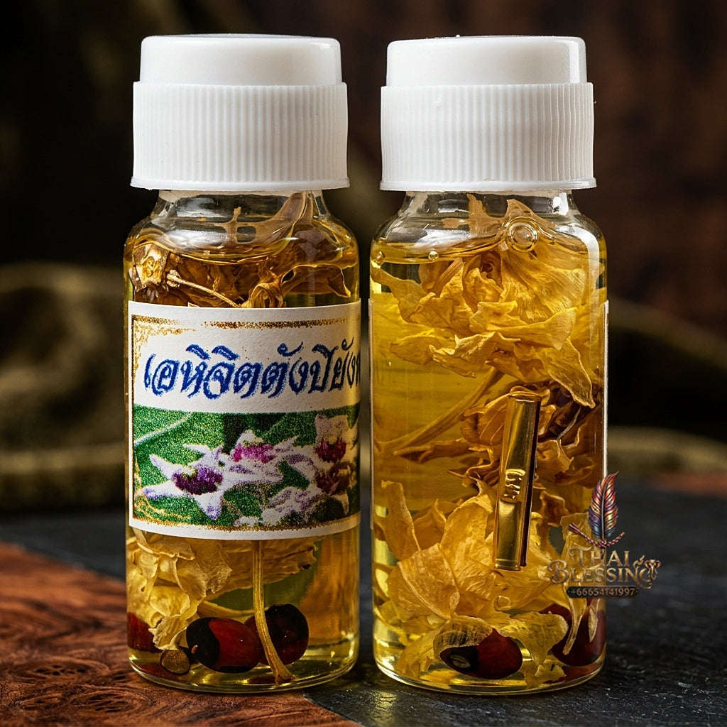 Roi Rak Enchanted Oil by Luang Ta Ruam at Wat Khok Samran | Unstoppable Love, Wealth & Charisma Enhancer!