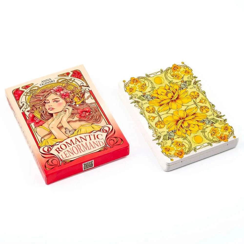 🌸 Romantic Lenormand Oracle Cards – 37 Cards | Art Nouveau Floral Motifs | English Edition | Party Board & Playing Game | Elegant and Intuitive Deck