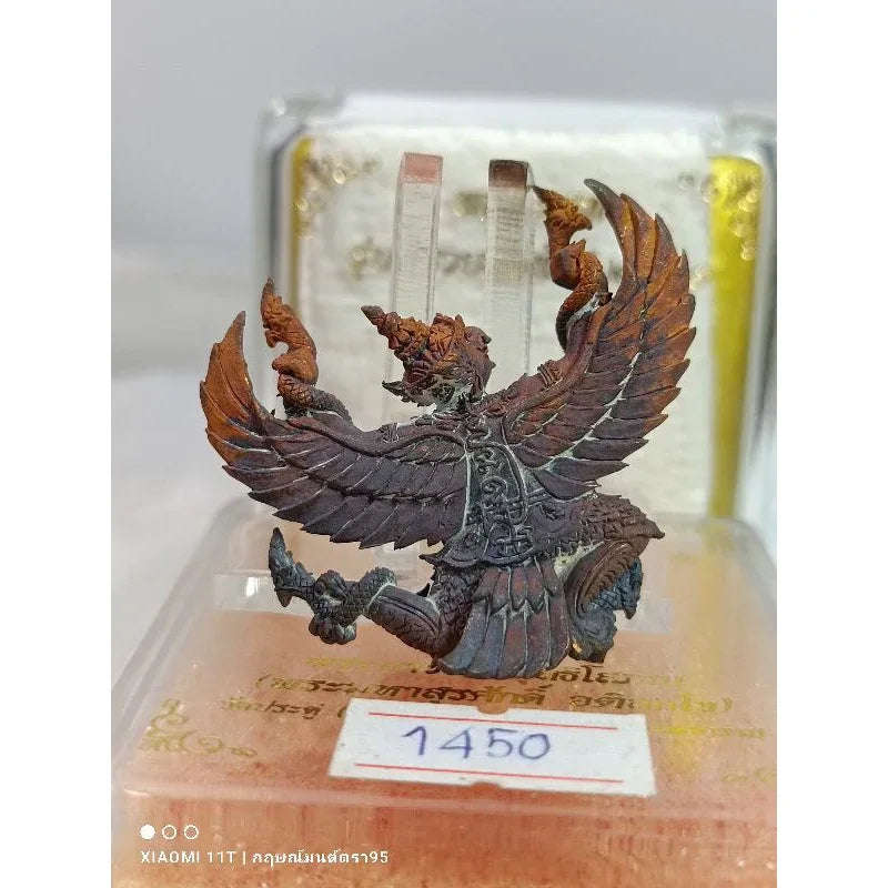 🦅 "Ruay Lon Fa" Garuda of Overflowing Wealth (2017): Blessed by Phra Maha Surasak, Wat Pradu – Ultimate Authority & Money Magnet