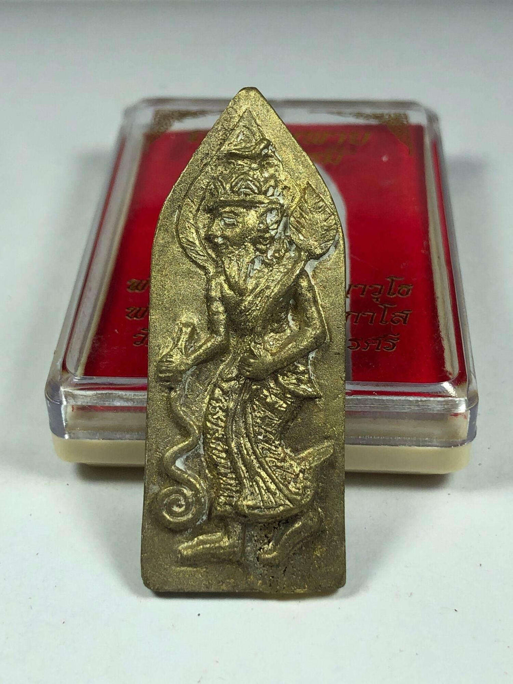 Ruesi Bai Pai Amulet - 2nd Edition Baramee, Blessed by Luang Pu Im & Luang Ta Chiam, 5 cm Sacred Alloy & Copper ชนวน