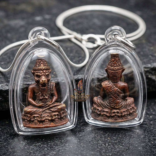 🪬 Ruesi Pu Chao Saming Phrai Red Bronze Amulet – Luang Ta Or, Wat Chong Khae (B.E. 2568), 2.9 × 2.0 cm Wealth, Fortune & Charisma Talisman Thai Blessing Co By RURUECHA