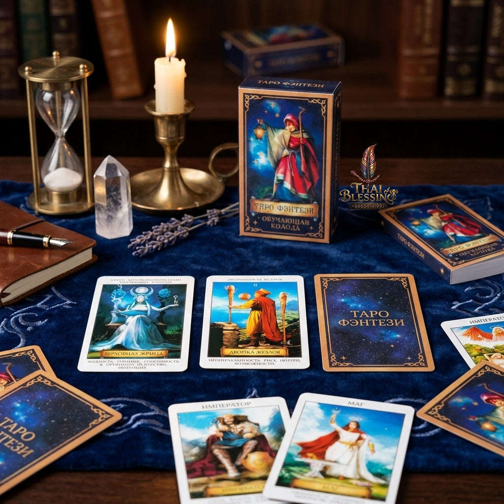 ✨ ТАРО ФЭНТЕЗИ Russian Version Tarot Cards: Fantasy Tarot Deck with Guide Book for Divination & Fortune Telling Card Game Thai Blessing Co By RURUECHA