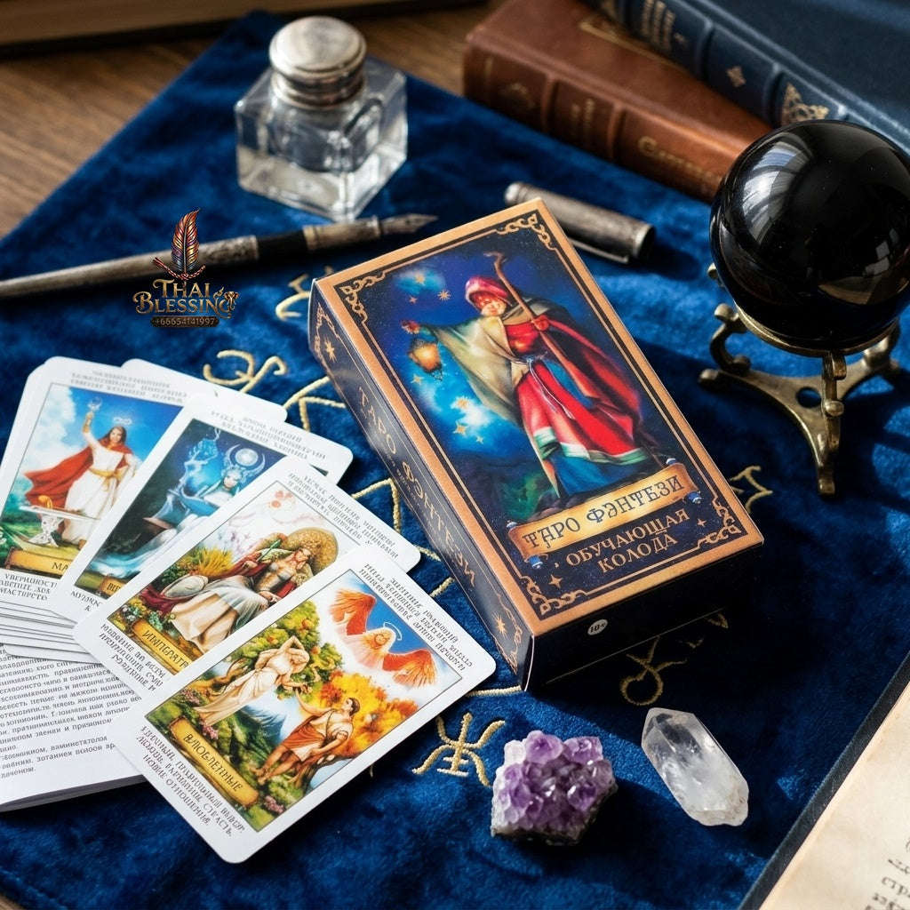 ✨ ТАРО ФЭНТЕЗИ Russian Version Tarot Cards: Fantasy Tarot Deck with Guide Book for Divination & Fortune Telling Card Game Thai Blessing Co By RURUECHA