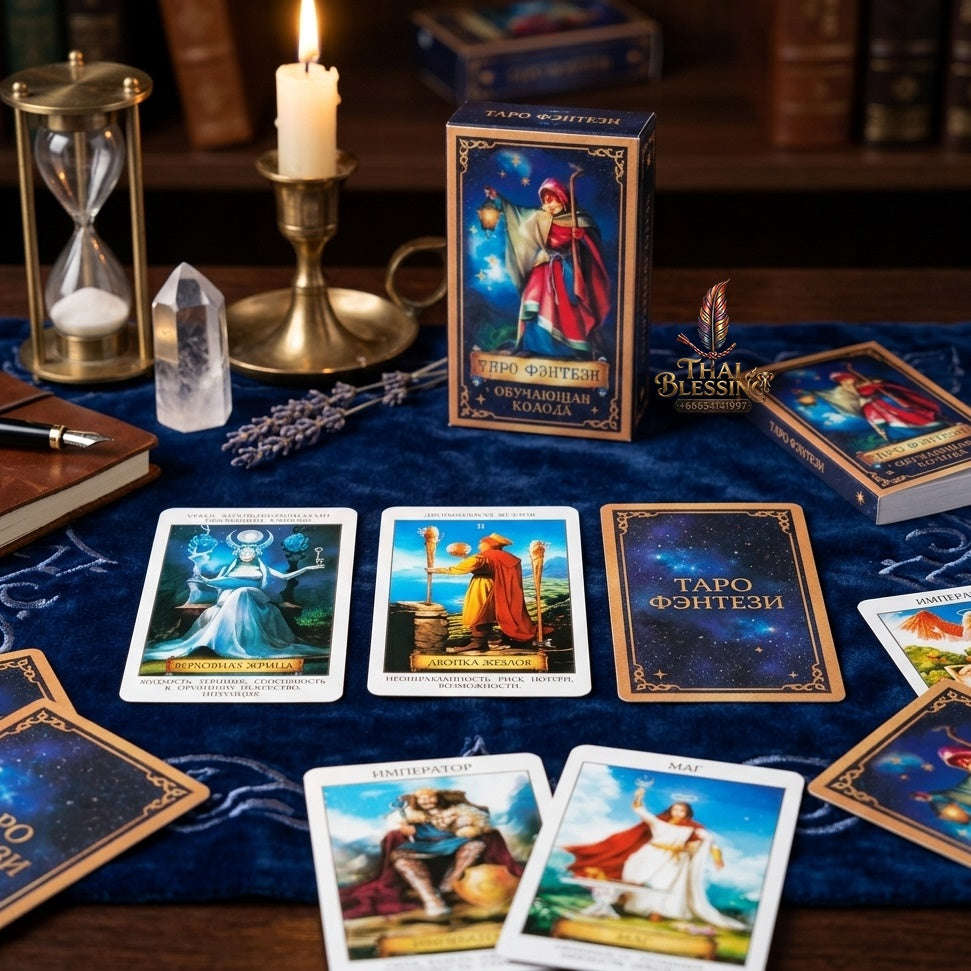 ✨ ТАРО ФЭНТЕЗИ Russian Version Tarot Cards: Fantasy Tarot Deck with Guide Book for Divination & Fortune Telling Card Game Thai Blessing Co By RURUECHA