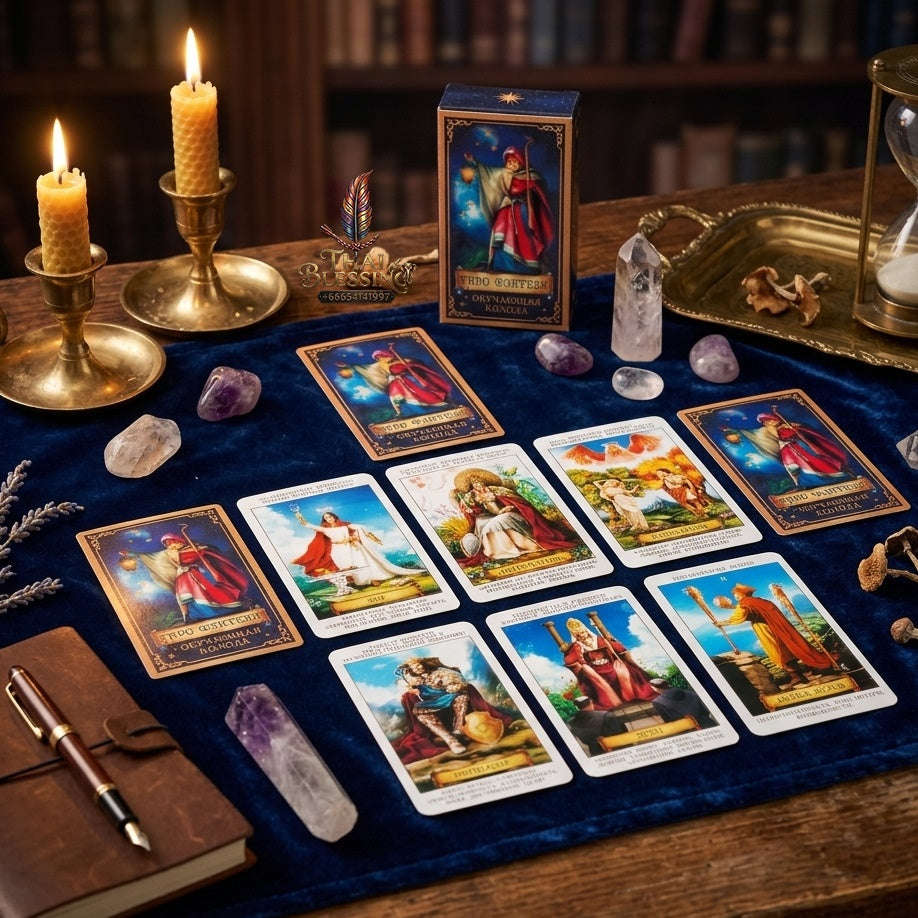 ✨ ТАРО ФЭНТЕЗИ Russian Version Tarot Cards: Fantasy Tarot Deck with Guide Book for Divination & Fortune Telling Card Game Thai Blessing Co By RURUECHA