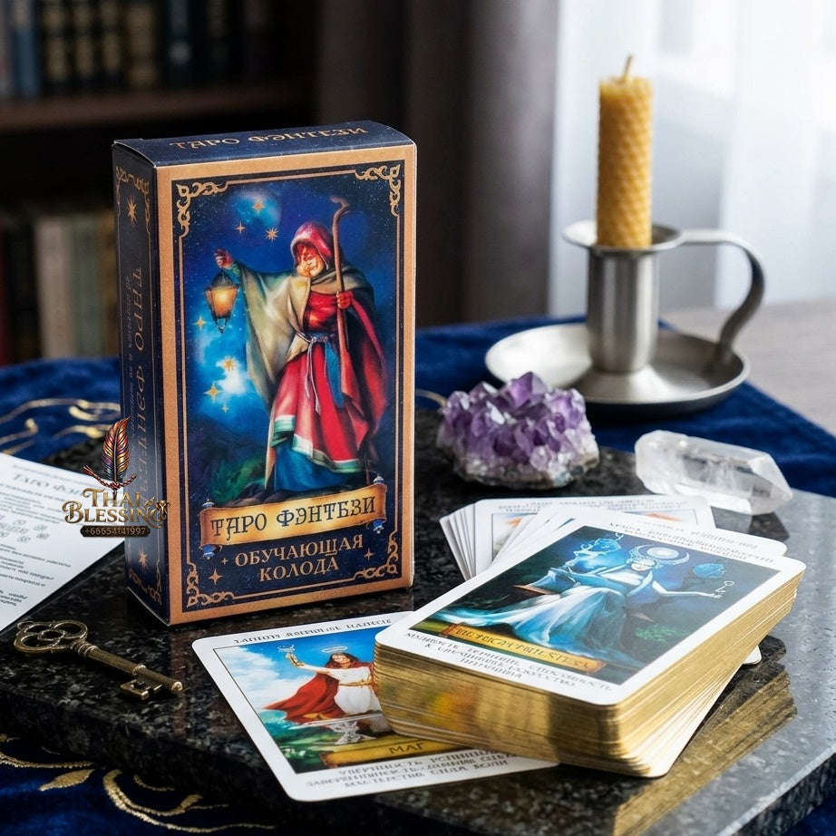 ✨ ТАРО ФЭНТЕЗИ Russian Version Tarot Cards: Fantasy Tarot Deck with Guide Book for Divination & Fortune Telling Card Game Thai Blessing Co By RURUECHA