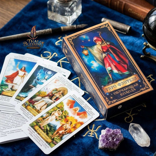 ✨ ТАРО ФЭНТЕЗИ Russian Version Tarot Cards: Fantasy Tarot Deck with Guide Book for Divination & Fortune Telling Card Game Thai Blessing Co By RURUECHA