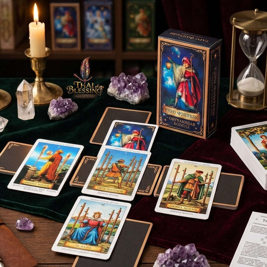 ✨ ТАРО ФЭНТЕЗИ Russian Version Tarot Cards: Fantasy Tarot Deck with Guide Book for Divination & Fortune Telling Card Game Thai Blessing Co By RURUECHA