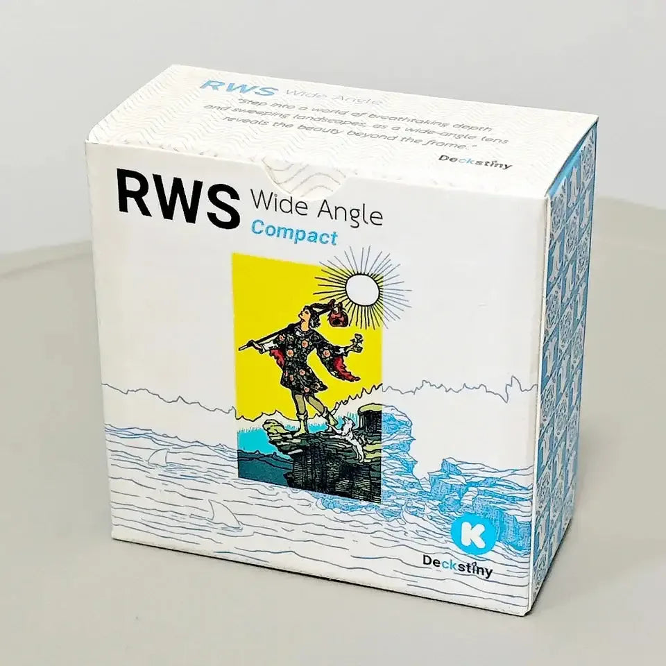 RWS Wide Angle Tarot Deck – Compact Edition 78 Cards + 2 Special Frame Cards | Durable 350GSM Double-Embossed Cardstock | 7 x 7 cm