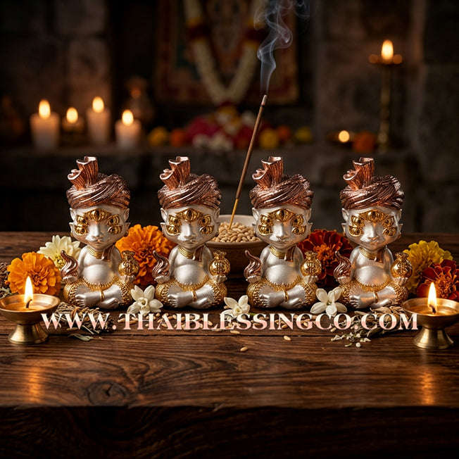 ✨🕉️ Sacred "3K Triple-Alloy" Phraya Si Hu Ha Ta (The 4-Ears 5-Eyes Deity) – Instant Wealth Edition: Kruba Kamfan, Wat Ko Chok (2024 Exclusive) – The Ultimate Alchemical Tool for Rapid Financial Breakthroughs, Irresistible Aura, and Absolute Dominance!