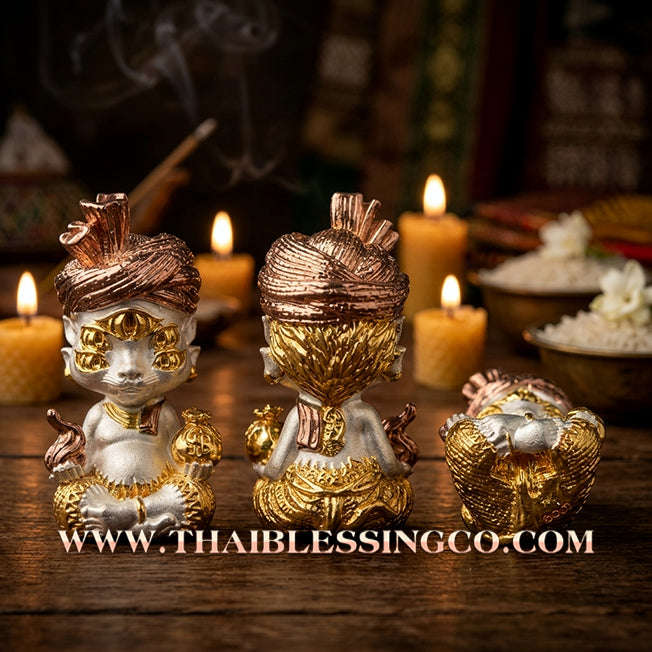 ✨🕉️ Sacred "3K Triple-Alloy" Phraya Si Hu Ha Ta (The 4-Ears 5-Eyes Deity) – Instant Wealth Edition: Kruba Kamfan, Wat Ko Chok (2024 Exclusive) – The Ultimate Alchemical Tool for Rapid Financial Breakthroughs, Irresistible Aura, and Absolute Dominance!