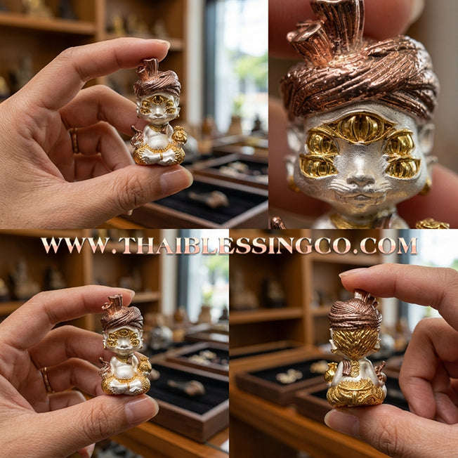 ✨🕉️ Sacred "3K Triple-Alloy" Phraya Si Hu Ha Ta (The 4-Ears 5-Eyes Deity) – Instant Wealth Edition: Kruba Kamfan, Wat Ko Chok (2024 Exclusive) – The Ultimate Alchemical Tool for Rapid Financial Breakthroughs, Irresistible Aura, and Absolute Dominance!