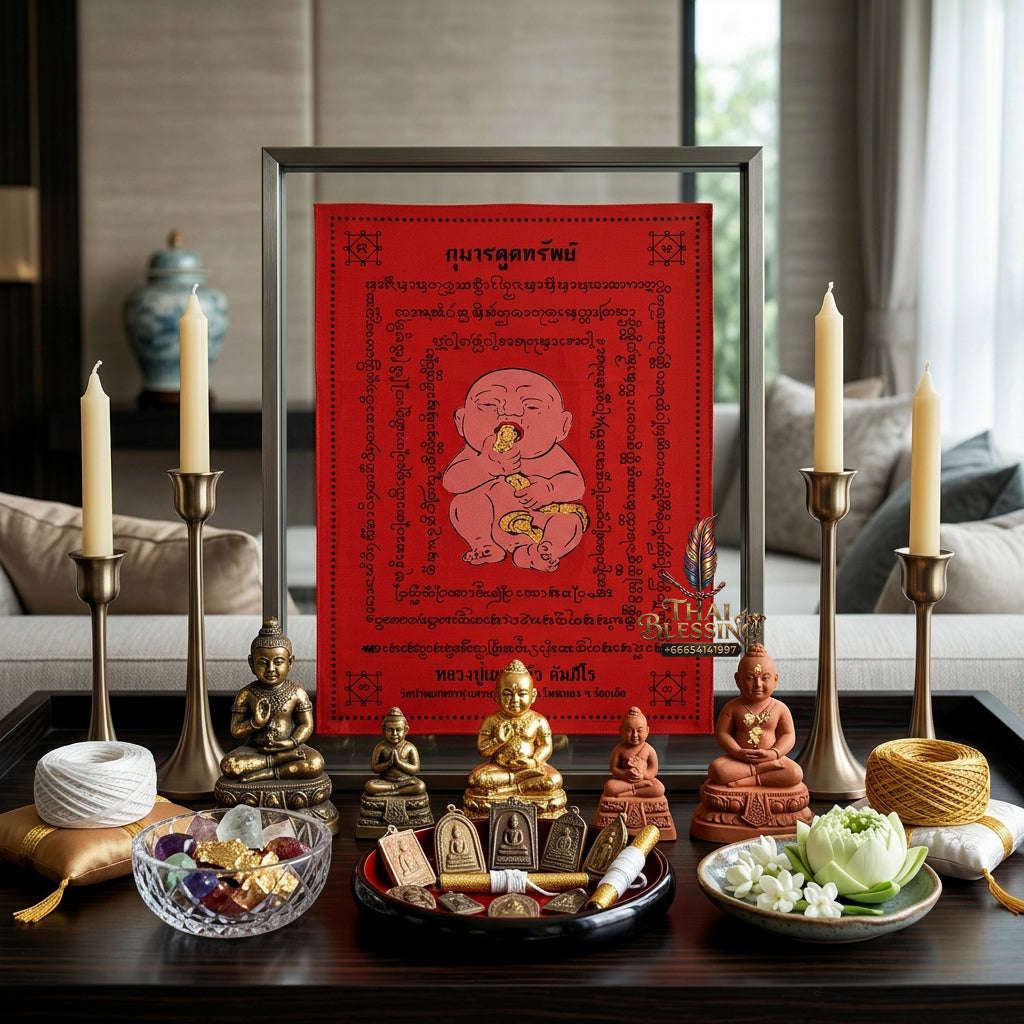 ✨👦💰 Sacred Celestial Youth Capital Catalyst Ynt Cloth - Luang Pu Nhen Kaeo 2011 Legacy Edition (14.5x10.5 Inches), Ultimate Inbound Traffic Generation & Liquidity Accumulation Matrix