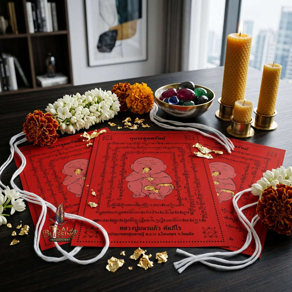 ✨👦💰 Sacred Celestial Youth Capital Catalyst Ynt Cloth - Luang Pu Nhen Kaeo 2011 Legacy Edition (14.5x10.5 Inches), Ultimate Inbound Traffic Generation & Liquidity Accumulation Matrix