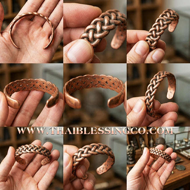 ✨🕉️ Sacred Copper "Phirot Khrop Chakkrawan" Universal Protection Bracelet: Master Achan Plian Hatyanon (2014 Khao Or Edition) – The Legendary Southern Thai Talisman for Absolute Invincibility, Fortune, and Spiritual Mastery