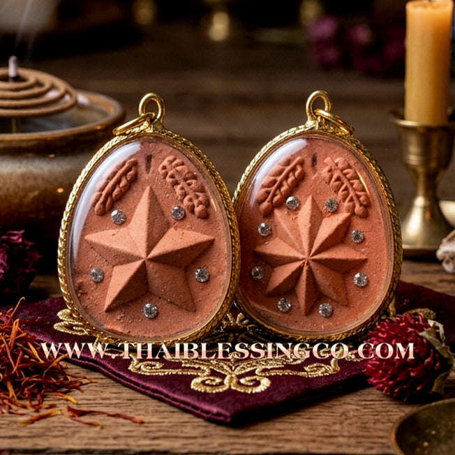 🌟 Sacred "Dao Kham Duang" (The Destiny-Supporting Star) – 108 Holy Powder Edition: Luang Pu Saen, Wat Pa Lelai (2019) – The Ultimate Celestial Anchor for Unshakeable Fortune, Career Advancement, and Absolute Prosperity!