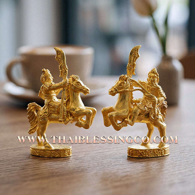 🏮 Sacred "God Guan Yu" (God of War & Loyalty) – Gold-Plated Samrit: Song Nam 57 Edition by Luang Pu Khi, Wat Si Lamyong (2014) – The Ultimate Sovereign Shield for Absolute Authority, Business Victory, and Unshakable Protection!