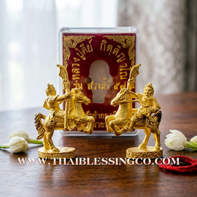🏮 Sacred "God Guan Yu" (God of War & Loyalty) – Gold-Plated Samrit: Song Nam 57 Edition by Luang Pu Khi, Wat Si Lamyong (2014) – The Ultimate Sovereign Shield for Absolute Authority, Business Victory, and Unshakable Protection!