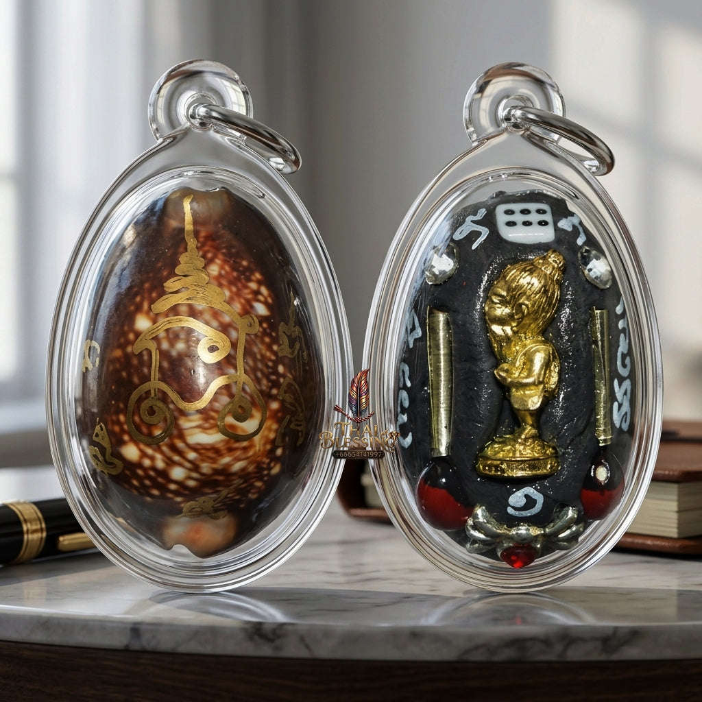 ✨ Sacred Gold-Plated Samrit Bronze Bia Gae Chuchok Millionaire Wealth & Protection Amulet by Ajarn Amnat Mahaveero (B.E. 2568) Thai Blessing Co By RURUECHA