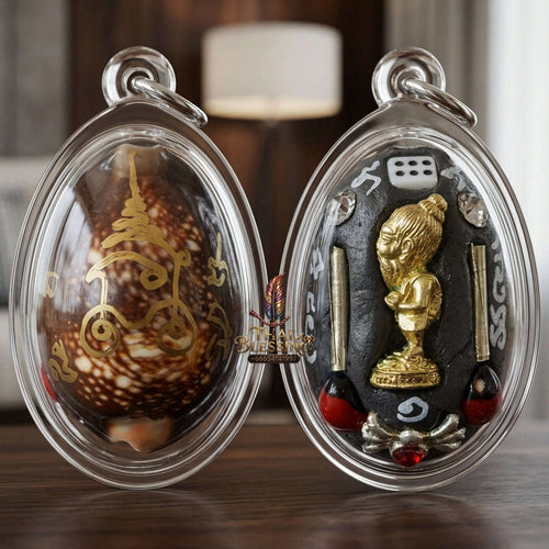 ✨ Sacred Gold-Plated Samrit Bronze Bia Gae Chuchok Millionaire Wealth & Protection Amulet by Ajarn Amnat Mahaveero (B.E. 2568) Thai Blessing Co By RURUECHA