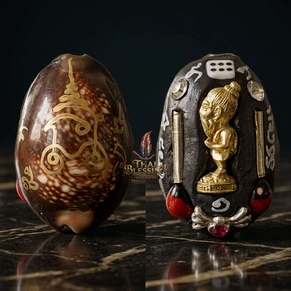 ✨ Sacred Gold-Plated Samrit Bronze Bia Gae Chuchok Millionaire Wealth & Protection Amulet by Ajarn Amnat Mahaveero (B.E. 2568) Thai Blessing Co By RURUECHA