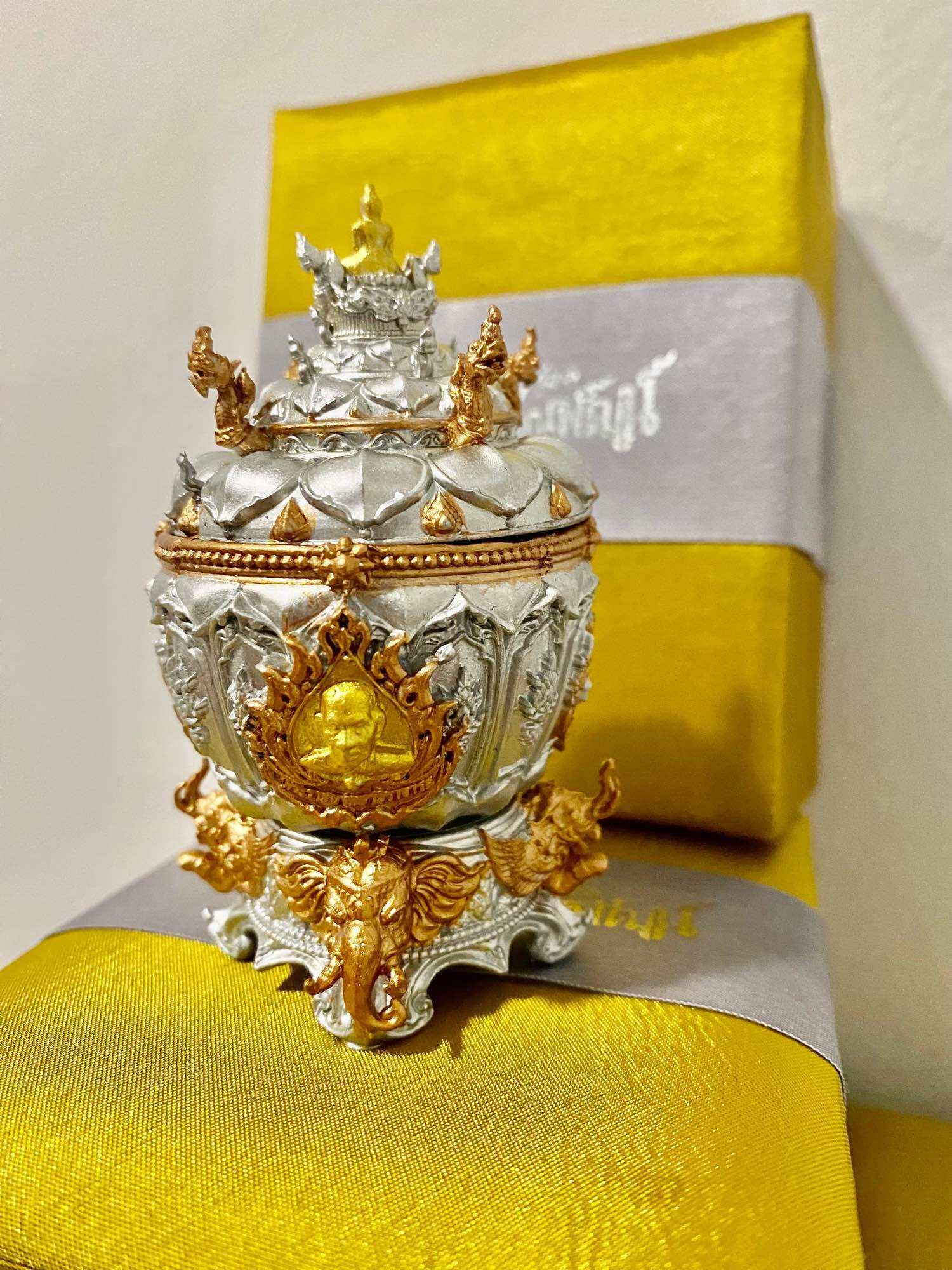 Sacred Holy Water Bowl - Thai Sacred Holy Water Bowl with Premium Box, Boromkhru Edition 1, Wat Huai Duan, Nakhon Sawan Three Kings 3K