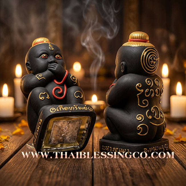 ✨🔥 Sacred "Kuman Dut Rok Koet Sap" (The Child Deity of Manifested Wealth) – Altar Statue: Arjan Nan Boon, Mahamon Sitthacharn (2025) – The High-Velocity Engine for Infinite Sustenance, Market Dominance, and Unstoppable Prosperity!
